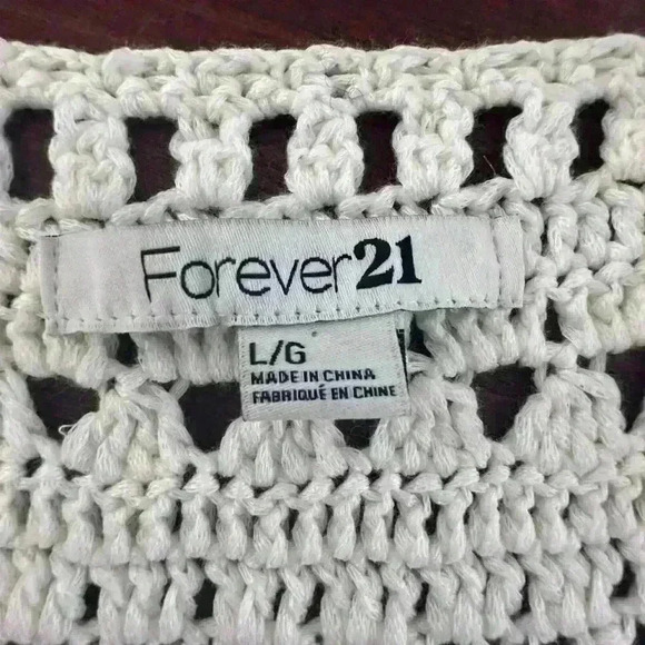 Women’s Crochet Top Size Medium M Fringe Ivory Cropped Tomato Girl Summer - Picture 7 of 13